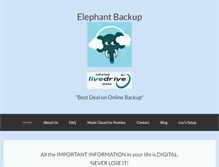 Tablet Screenshot of elephantbackup.com